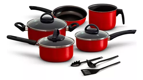 Conjunto De Panelas Antiaderente 8 Peças Teflon Várias Cores