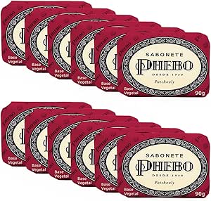 Phebo Sabonete, Patchouli, 90g, 12 Unidades