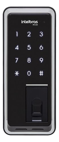 Fechadura De Sobrepor Digital E Senha Com Biometria Fr 220 Intelbras