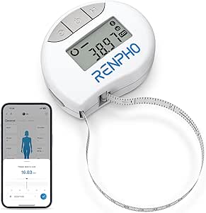 Fita métrica inteligente para corpo com aplicativo - Fitas de medição Bluetooth RENPHO para medição corporal, perda de peso, ganho muscular, musculação fitness