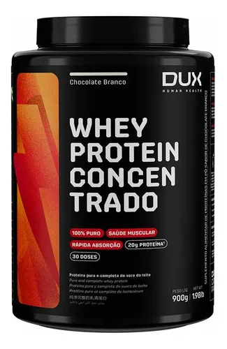 Whey Protein Concentrado Sabor Cookies Pote 900g - Dux Human Health