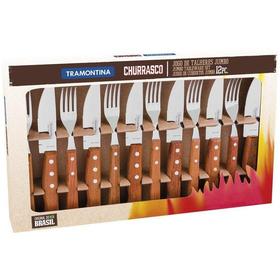 Tramontina Churrasco Cor Do Punho Marrom-claro 12 Unidades 44.5cm