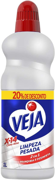 Veja Limpador Para Limpeza Pesada Cloro Ativo 2 Em 1 - 1l