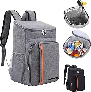 Mochila Térmica Bolsa Bag Cooler Homem Mulher Refrigerador Marmita Quente Cerveja Gelada Viagem Praia (Cinza)