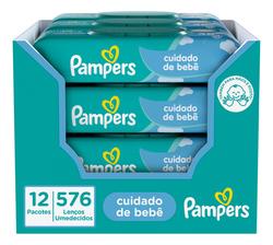 Lenços umedecidos cuidado de bebê 576 unidades Pampers